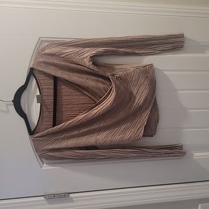 Zara Wrap top size large pink long sleeve